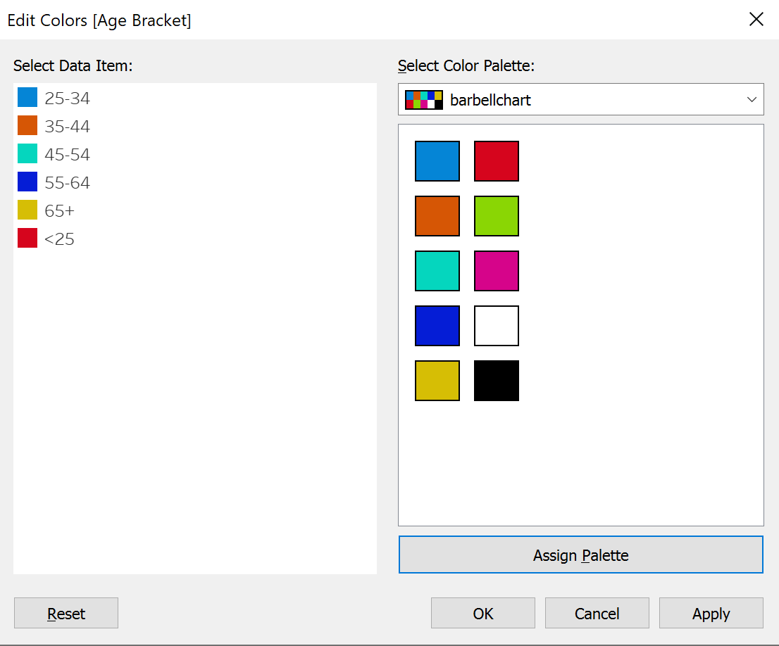 custom colour palette