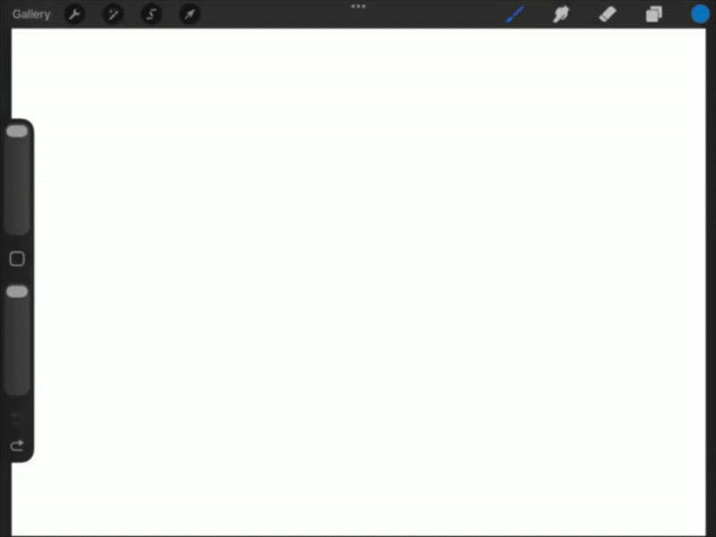 Animation showing how to quickly create a palette using Procreate